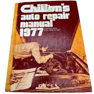chilton's auto repair manual 1977 hardcover book manual copyright 1976 READ